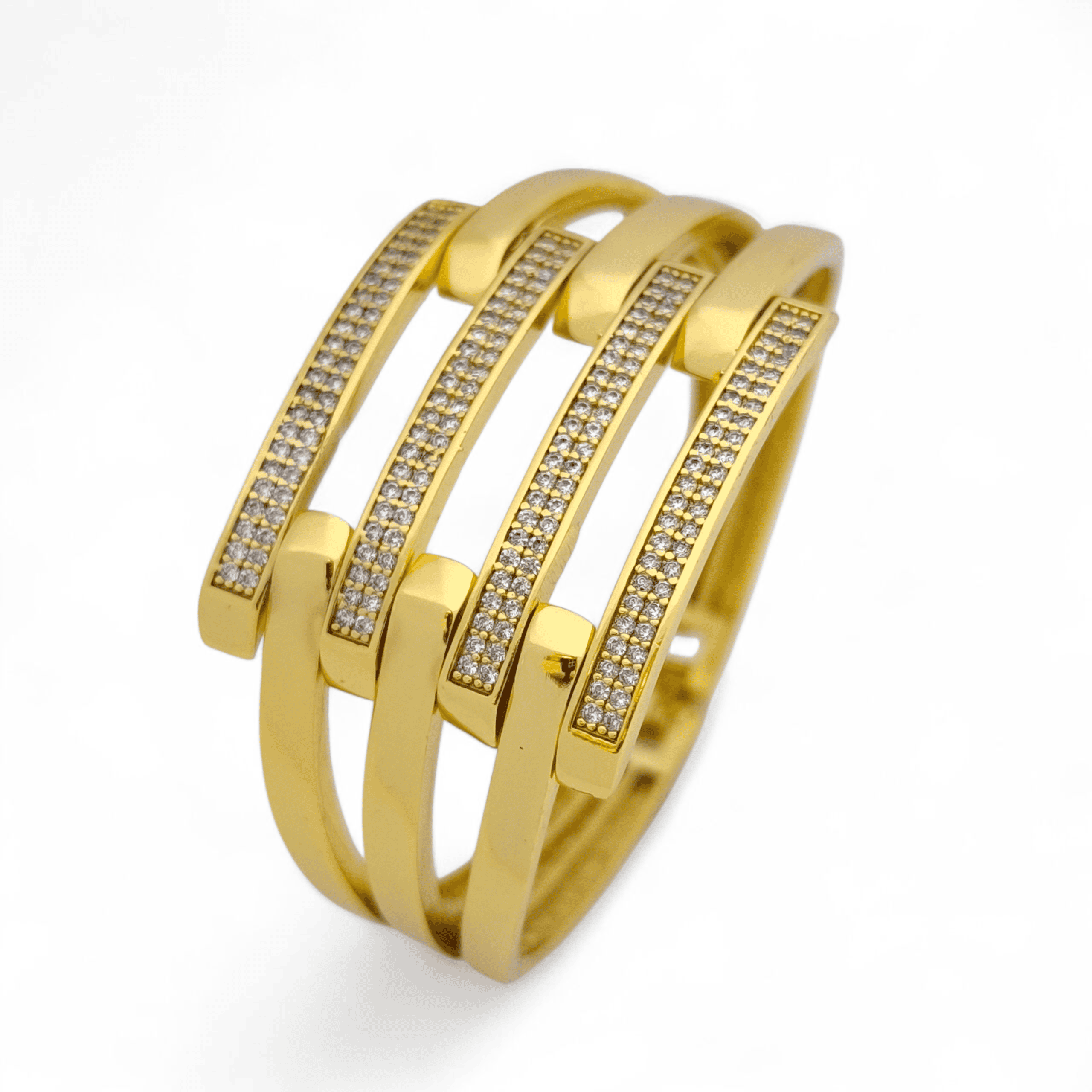 ALTIN KAPLAMA - 4 LÜ TAŞLI KABURGA