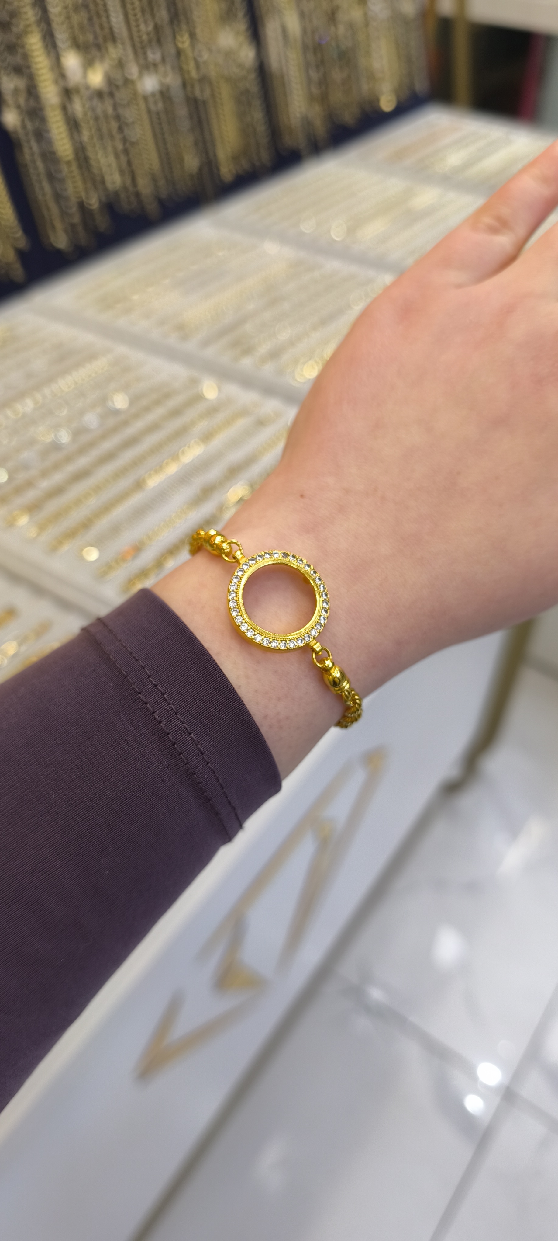 ALTIN KAPLAMA-ÇEYREKLİ BİLEKLİK