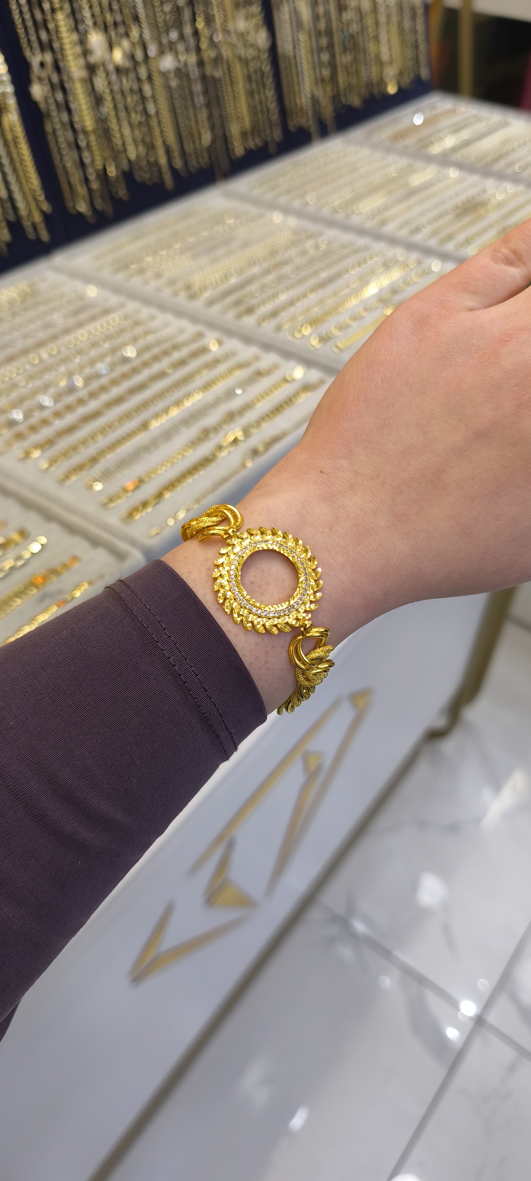 ALTIN KAPLAMA-ÇEYREKLİ BİLEKLİK