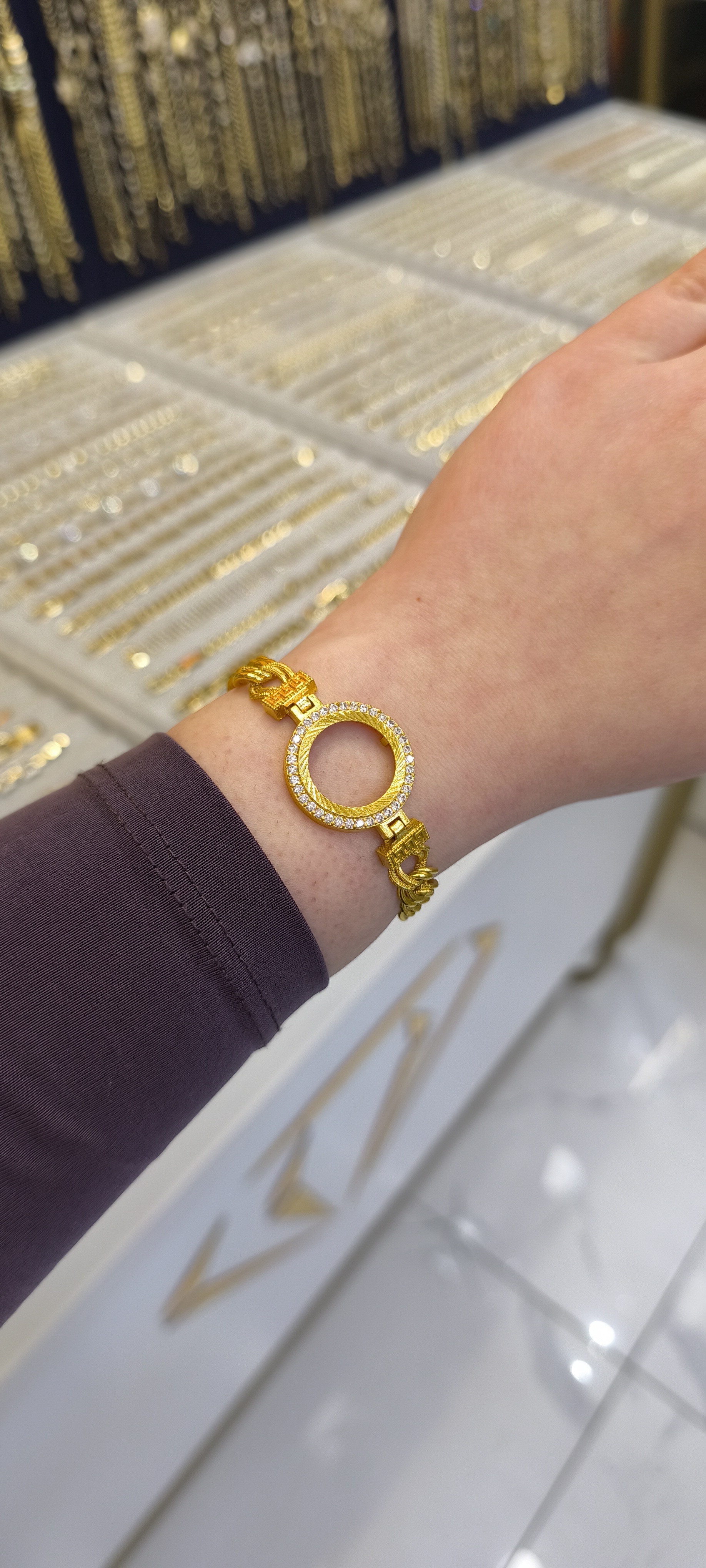 ALTIN KAPLAMA-ÇEYREKLİ BİLEKLİK