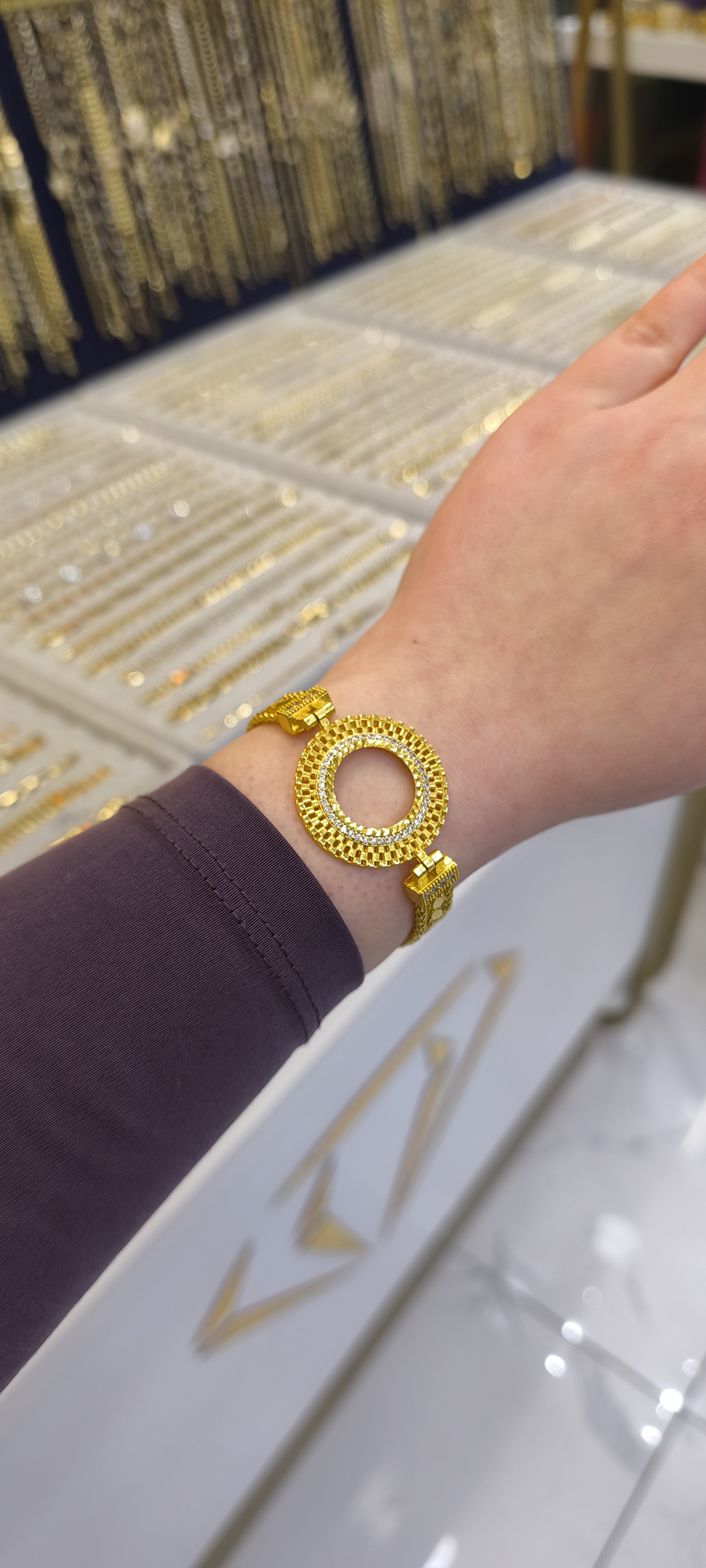 ALTIN KAPLAMA-ÇEYREKLİ BİLEKLİK