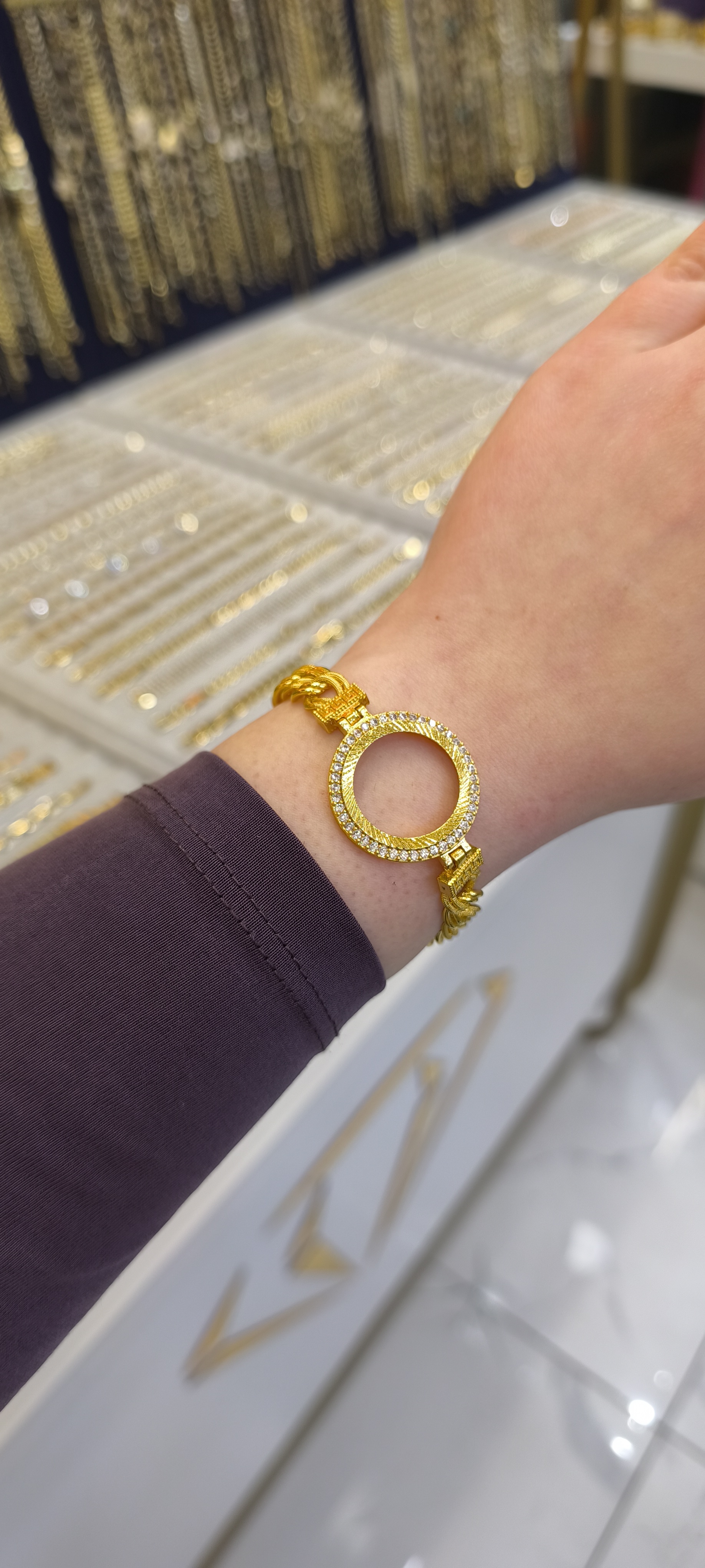 ALTIN KAPLAMA-YARIMLI BİLEKLİK